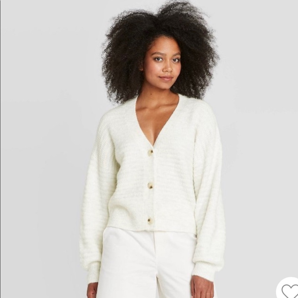 NWOT prologue Button Down V neck Cardigan XS